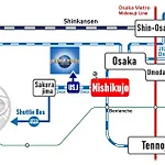 Usj 2 Stops, Umeda&Dotonbori 8Mins, Ninja Style Sv1